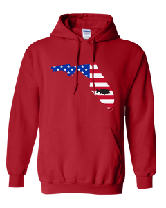 Pullover Hooded Sweatshirt Florida Red Large Mouth Bass Vibrant Design High Quality Tight Knit Ring Spun Low Maintenance Cotton Printed With The Newest Available Color Transfer Technology