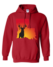 Load image into Gallery viewer, Pullover Hooded Sweatshirt Louisiana Red Whitetail Deer Vibrant Design High Quality Tight Knit Ring Spun Low Maintenance Cotton Printed With The Newest Available Color Transfer Technology