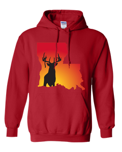 Pullover Hooded Sweatshirt Louisiana Red Whitetail Deer Vibrant Design High Quality Tight Knit Ring Spun Low Maintenance Cotton Printed With The Newest Available Color Transfer Technology