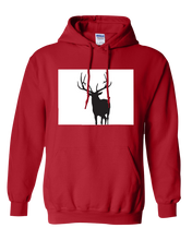 Load image into Gallery viewer, Pullover Hooded Sweatshirt Colorado Red Elk Vibrant Design High Quality Tight Knit Ring Spun Low Maintenance Cotton Printed With The Newest Available Color Transfer Technology