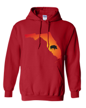 Load image into Gallery viewer, Pullover Hooded Sweatshirt Florida Red Wild Hog Vibrant Design High Quality Tight Knit Ring Spun Low Maintenance Cotton Printed With The Newest Available Color Transfer Technology