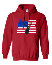 Load image into Gallery viewer, Pullover Hooded Sweatshirt Oregon Red Mule Deer Vibrant Design High Quality Tight Knit Ring Spun Low Maintenance Cotton Printed With The Newest Available Color Transfer Technology
