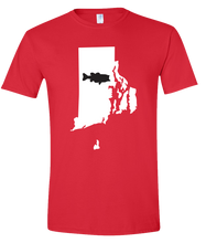 Load image into Gallery viewer, Short Sleeve T-Shirt Rhode Island Red Large Mouth Bass Vibrant Design High Quality Tight Knit Ring Spun Low Maintenance Cotton Printed With The Newest Available Color Transfer Technology