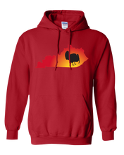 Load image into Gallery viewer, Pullover Hooded Sweatshirt Kentucky Red Turkey Vibrant Design High Quality Tight Knit Ring Spun Low Maintenance Cotton Printed With The Newest Available Color Transfer Technology