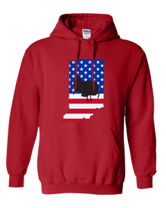 Pullover Hooded Sweatshirt Indiana Red Turkey Vibrant Design High Quality Tight Knit Ring Spun Low Maintenance Cotton Printed With The Newest Available Color Transfer Technology