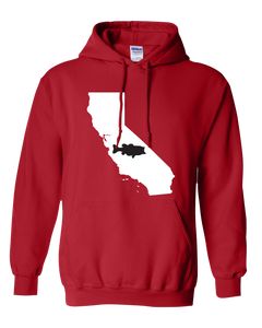 Pullover Hooded Sweatshirt California Red Large Mouth Bass Vibrant Design High Quality Tight Knit Ring Spun Low Maintenance Cotton Printed With The Newest Available Color Transfer Technology