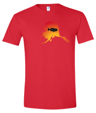 Load image into Gallery viewer, Short Sleeve T-Shirt Alaska Red Large Mouth Bass Vibrant Design High Quality Tight Knit Ring Spun Low Maintenance Cotton Printed With The Newest Available Color Transfer Technology
