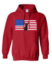 Load image into Gallery viewer, Pullover Hooded Sweatshirt Kansas Red Whitetail Deer Vibrant Design High Quality Tight Knit Ring Spun Low Maintenance Cotton Printed With The Newest Available Color Transfer Technology
