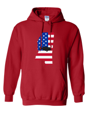 Load image into Gallery viewer, Pullover Hooded Sweatshirt Mississippi Red Large Mouth Bass Vibrant Design High Quality Tight Knit Ring Spun Low Maintenance Cotton Printed With The Newest Available Color Transfer Technology