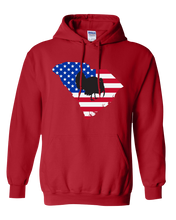 Load image into Gallery viewer, Pullover Hooded Sweatshirt South Carolina Red Turkey Vibrant Design High Quality Tight Knit Ring Spun Low Maintenance Cotton Printed With The Newest Available Color Transfer Technology