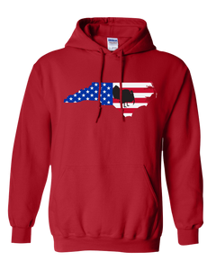 Pullover Hooded Sweatshirt North Carolina Red Turkey Vibrant Design High Quality Tight Knit Ring Spun Low Maintenance Cotton Printed With The Newest Available Color Transfer Technology