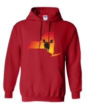 Load image into Gallery viewer, Pullover Hooded Sweatshirt New York Red Moose Vibrant Design High Quality Tight Knit Ring Spun Low Maintenance Cotton Printed With The Newest Available Color Transfer Technology