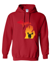 Load image into Gallery viewer, Pullover Hooded Sweatshirt Michigan Red Moose Vibrant Design High Quality Tight Knit Ring Spun Low Maintenance Cotton Printed With The Newest Available Color Transfer Technology