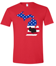 Load image into Gallery viewer, Short Sleeve T-Shirt Michigan Red Turkey Vibrant Design High Quality Tight Knit Ring Spun Low Maintenance Cotton Printed With The Newest Available Color Transfer Technology