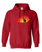 Load image into Gallery viewer, Pullover Hooded Sweatshirt Kentucky Red Elk Vibrant Design High Quality Tight Knit Ring Spun Low Maintenance Cotton Printed With The Newest Available Color Transfer Technology
