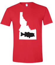Load image into Gallery viewer, Short Sleeve T-Shirt Idaho Red Large Mouth Bass Vibrant Design High Quality Tight Knit Ring Spun Low Maintenance Cotton Printed With The Newest Available Color Transfer Technology