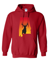Load image into Gallery viewer, Pullover Hooded Sweatshirt Alabama Red Whitetail Deer Vibrant Design High Quality Tight Knit Ring Spun Low Maintenance Cotton Printed With The Newest Available Color Transfer Technology