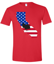 Load image into Gallery viewer, Short Sleeve T-Shirt California Red Turkey Vibrant Design High Quality Tight Knit Ring Spun Low Maintenance Cotton Printed With The Newest Available Color Transfer Technology