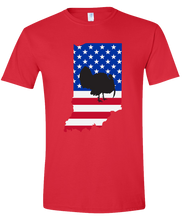 Load image into Gallery viewer, Short Sleeve T-Shirt Indiana Red Turkey Vibrant Design High Quality Tight Knit Ring Spun Low Maintenance Cotton Printed With The Newest Available Color Transfer Technology