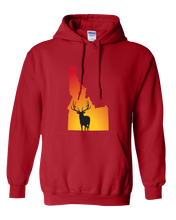 Load image into Gallery viewer, Pullover Hooded Sweatshirt Idaho Red Elk Vibrant Design High Quality Tight Knit Ring Spun Low Maintenance Cotton Printed With The Newest Available Color Transfer Technology