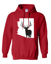Load image into Gallery viewer, Pullover Hooded Sweatshirt Arizona Red Elk Vibrant Design High Quality Tight Knit Ring Spun Low Maintenance Cotton Printed With The Newest Available Color Transfer Technology