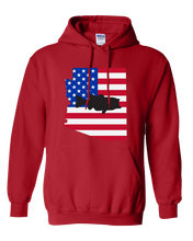 Load image into Gallery viewer, Pullover Hooded Sweatshirt Arizona Red Large Mouth Bass Vibrant Design High Quality Tight Knit Ring Spun Low Maintenance Cotton Printed With The Newest Available Color Transfer Technology