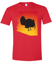 Load image into Gallery viewer, Short Sleeve T-Shirt Arizona Red Turkey Vibrant Design High Quality Tight Knit Ring Spun Low Maintenance Cotton Printed With The Newest Available Color Transfer Technology