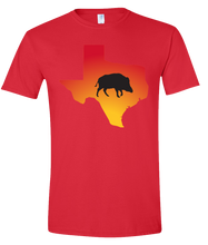 Load image into Gallery viewer, Short Sleeve T-Shirt Texas Red Wild Hog Vibrant Design High Quality Tight Knit Ring Spun Low Maintenance Cotton Printed With The Newest Available Color Transfer Technology