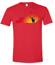 Load image into Gallery viewer, Short Sleeve T-Shirt Kentucky Red Elk Vibrant Design High Quality Tight Knit Ring Spun Low Maintenance Cotton Printed With The Newest Available Color Transfer Technology