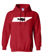 Load image into Gallery viewer, Pullover Hooded Sweatshirt Tennessee Red Large Mouth Bass Vibrant Design High Quality Tight Knit Ring Spun Low Maintenance Cotton Printed With The Newest Available Color Transfer Technology
