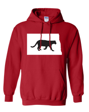 Load image into Gallery viewer, Pullover Hooded Sweatshirt North Dakota Red Mountain Lion Vibrant Design High Quality Tight Knit Ring Spun Low Maintenance Cotton Printed With The Newest Available Color Transfer Technology