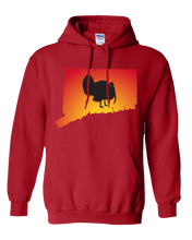 Load image into Gallery viewer, Pullover Hooded Sweatshirt Connecticut Red Turkey Vibrant Design High Quality Tight Knit Ring Spun Low Maintenance Cotton Printed With The Newest Available Color Transfer Technology