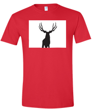Load image into Gallery viewer, Short Sleeve T-Shirt Colorado Red Mule Deer Vibrant Design High Quality Tight Knit Ring Spun Low Maintenance Cotton Printed With The Newest Available Color Transfer Technology