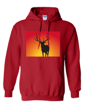 Load image into Gallery viewer, Pullover Hooded Sweatshirt Colorado Red Elk Vibrant Design High Quality Tight Knit Ring Spun Low Maintenance Cotton Printed With The Newest Available Color Transfer Technology