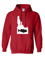 Load image into Gallery viewer, Pullover Hooded Sweatshirt Idaho Red Large Mouth Bass Vibrant Design High Quality Tight Knit Ring Spun Low Maintenance Cotton Printed With The Newest Available Color Transfer Technology