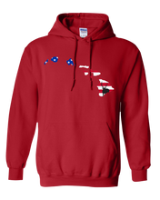 Load image into Gallery viewer, Pullover Hooded Sweatshirt Hawaii Red Axis Deer Vibrant Design High Quality Tight Knit Ring Spun Low Maintenance Cotton Printed With The Newest Available Color Transfer Technology