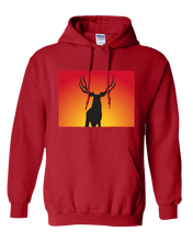 Load image into Gallery viewer, Pullover Hooded Sweatshirt Colorado Red Mule Deer Vibrant Design High Quality Tight Knit Ring Spun Low Maintenance Cotton Printed With The Newest Available Color Transfer Technology