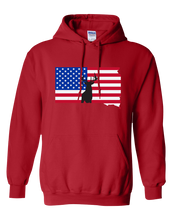 Load image into Gallery viewer, Pullover Hooded Sweatshirt South Dakota Red Whitetail Deer Vibrant Design High Quality Tight Knit Ring Spun Low Maintenance Cotton Printed With The Newest Available Color Transfer Technology