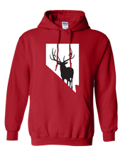 Load image into Gallery viewer, Pullover Hooded Sweatshirt Nevada Red Elk Vibrant Design High Quality Tight Knit Ring Spun Low Maintenance Cotton Printed With The Newest Available Color Transfer Technology