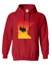 Load image into Gallery viewer, Pullover Hooded Sweatshirt Minnesota Red Turkey Vibrant Design High Quality Tight Knit Ring Spun Low Maintenance Cotton Printed With The Newest Available Color Transfer Technology