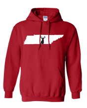 Load image into Gallery viewer, Pullover Hooded Sweatshirt Tennessee Red Whitetail Deer Vibrant Design High Quality Tight Knit Ring Spun Low Maintenance Cotton Printed With The Newest Available Color Transfer Technology