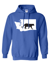 Load image into Gallery viewer, Pullover Hooded Sweatshirt Washington Royal Mountain Lion Vibrant Design High Quality Tight Knit Ring Spun Low Maintenance Cotton Printed With The Newest Available Color Transfer Technology