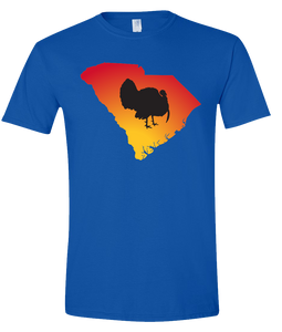 Short Sleeve T-Shirt South Carolina Royal Turkey Vibrant Design High Quality Tight Knit Ring Spun Low Maintenance Cotton Printed With The Newest Available Color Transfer Technology