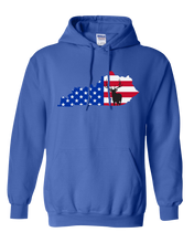 Load image into Gallery viewer, Pullover Hooded Sweatshirt Kentucky Royal Elk Vibrant Design High Quality Tight Knit Ring Spun Low Maintenance Cotton Printed With The Newest Available Color Transfer Technology