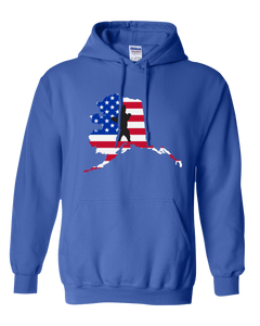 Pullover Hooded Sweatshirt Alaska Royal Brown Bear Vibrant Design High Quality Tight Knit Ring Spun Low Maintenance Cotton Printed With The Newest Available Color Transfer Technology