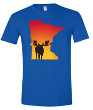 Load image into Gallery viewer, Short Sleeve T-Shirt Minnesota Royal Moose Vibrant Design High Quality Tight Knit Ring Spun Low Maintenance Cotton Printed With The Newest Available Color Transfer Technology