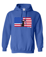 Load image into Gallery viewer, Pullover Hooded Sweatshirt South Dakota Royal Whitetail Deer Vibrant Design High Quality Tight Knit Ring Spun Low Maintenance Cotton Printed With The Newest Available Color Transfer Technology
