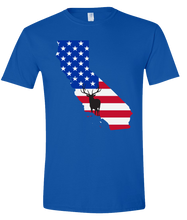 Load image into Gallery viewer, Short Sleeve T-Shirt California Royal Elk Vibrant Design High Quality Tight Knit Ring Spun Low Maintenance Cotton Printed With The Newest Available Color Transfer Technology