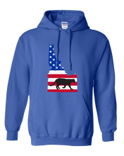 Load image into Gallery viewer, Pullover Hooded Sweatshirt Idaho Royal Mountain Lion Vibrant Design High Quality Tight Knit Ring Spun Low Maintenance Cotton Printed With The Newest Available Color Transfer Technology