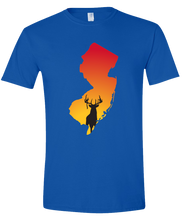 Load image into Gallery viewer, Short Sleeve T-Shirt New Jersey Royal Whitetail Deer Vibrant Design High Quality Tight Knit Ring Spun Low Maintenance Cotton Printed With The Newest Available Color Transfer Technology